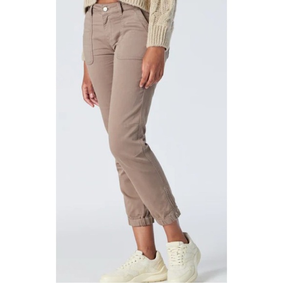 Mavi Pants - Mavi Ivy Slim Cargo Mid Rise Pant, Mushroom Beige - Size 24